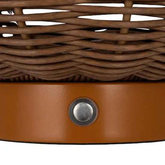 Hello Honey&reg; 14.25" Natural Plastic & Woven Rattan LED Lamp, 2ct. {8}