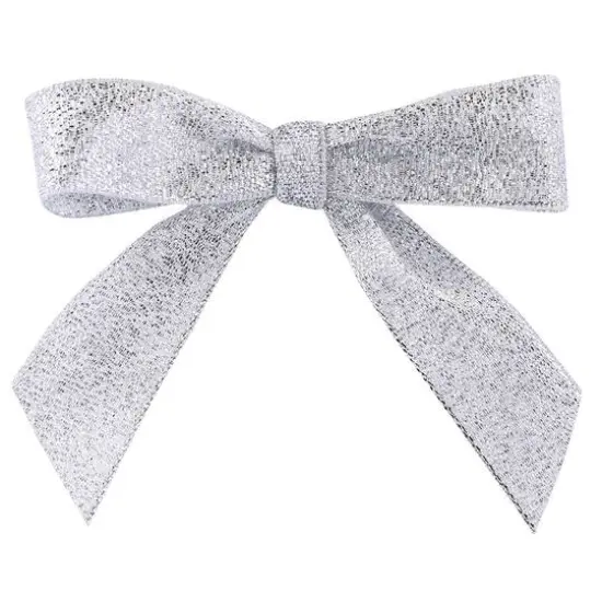 JAM Paper 5/8" Metallic Shimmer Twist Tie Bows, 100ct. Silver {2}