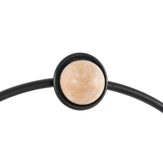 28" Suspended Hanging Wall Clock with Light Brown Woodgrain Frame {7}