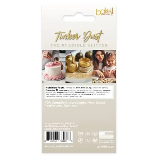 Bakell&reg; Tinker Dust Edible Glitter White Pearl {6}