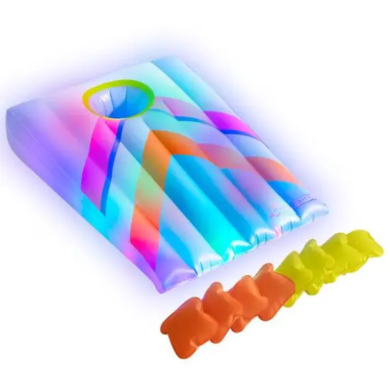PoolCandy Illuminated Floating LED Cornhole Set {1}