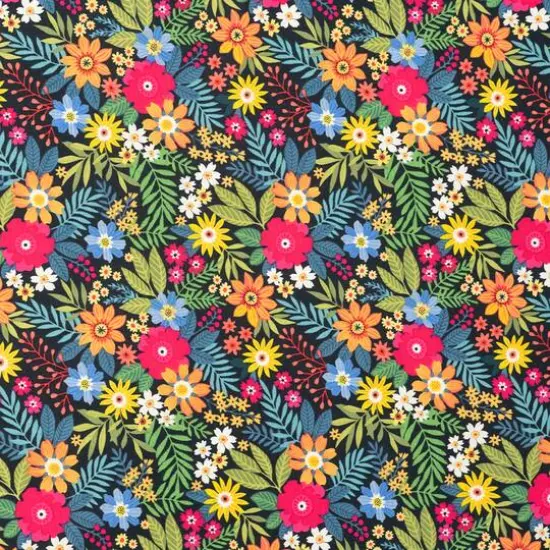 SINGER Blooms & Greenery Cotton Fabric {1}