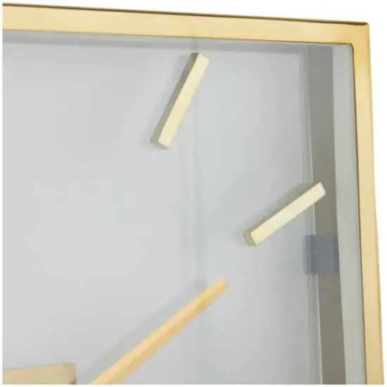 20" Gold Stainless Steel Wall Clock with Clear Face {4}