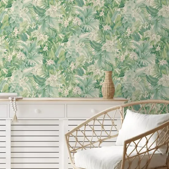 Tommy Bahama Umbrella Palm Peel & Stick Wallpaper Pool {4}