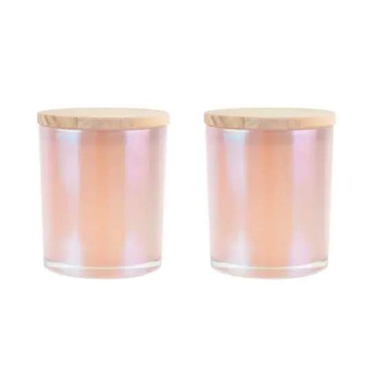 8oz. Iridescent Glass Candle Jars, 2ct. by Make Market&reg; {1}