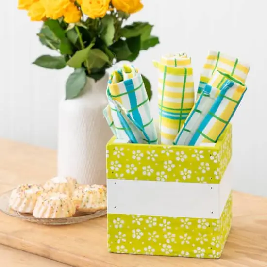 6" Unfinished Wooden Cube Riser Box {3}