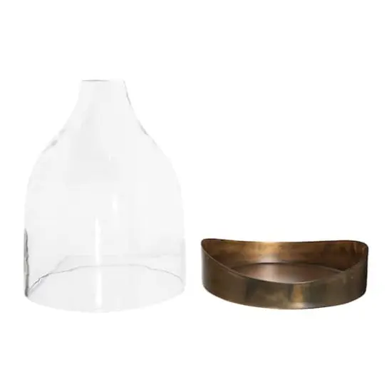 Hello Honey&reg; Glass Cloche with Antique Copper Metal Tray {7}