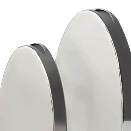 Silver Stainless Steel Vase with a Sleek Mirror Finish Set {4}