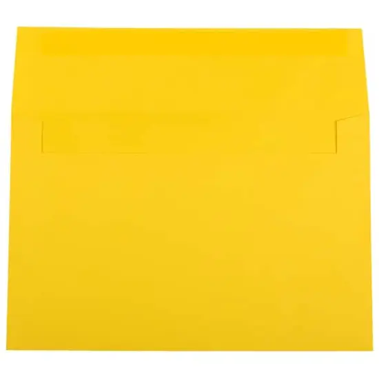 JAM Paper 6" x 9" Colored Peel & Seal Invitation Envelopes, 100ct. Yellow Recycled {6}