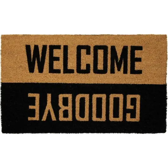 Natural Welcome Goodbye Doormat {1}