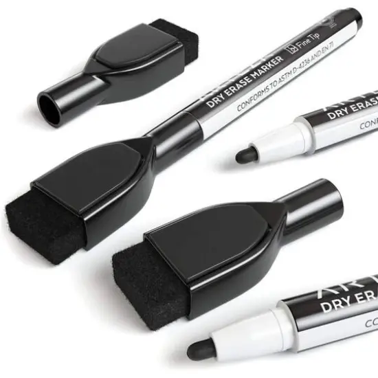 Arteza&reg; Black Fine Tip Magnetic Dry Erase Markers, 36ct. {4}