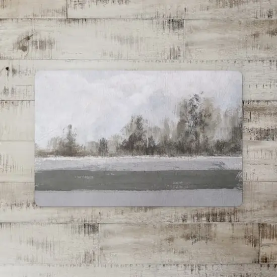 Abstract Landscape And Tranquil Water 18" x 27" Floor Mat {3}