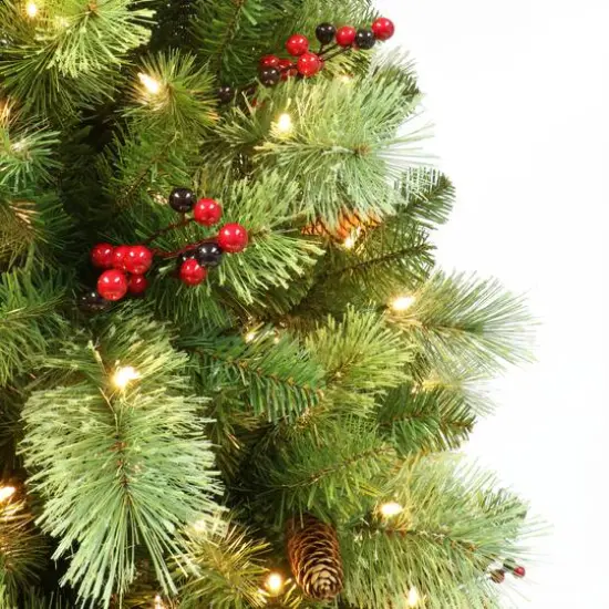 6.5ft. Pre-Lit Washington Spruce Aritificial Christmas Tree, Warm White LED Lights {5}