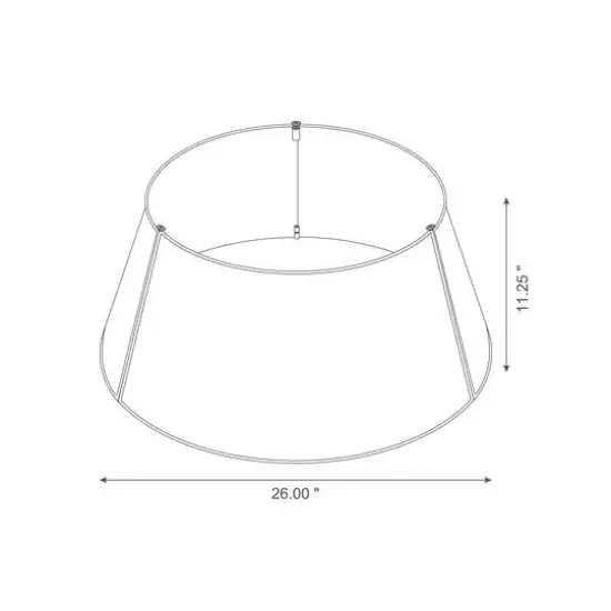 Glitzhome&reg; Washed White 26" Woven Metal Tree Collar {9}