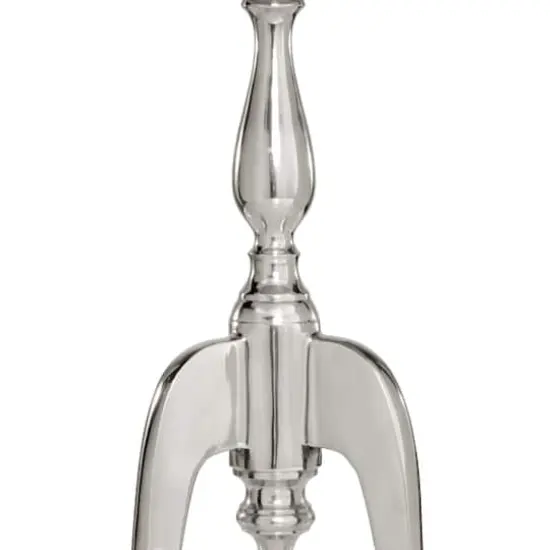 22'' Silver Aluminum Traditional Accent Table {7}