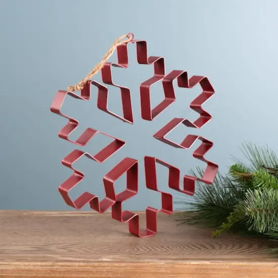 10.5" Snowflake Cookie Cutter Ornament Set {4}