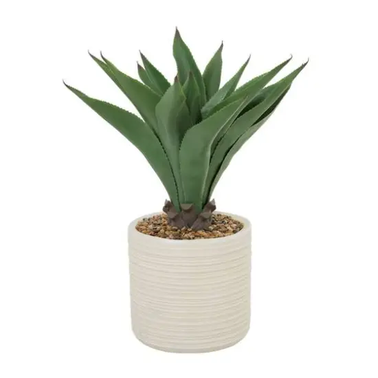 2.5ft. Potted White Plastic Contemporary Artificial Foliage {6}