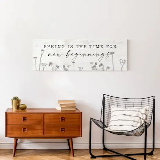 Spring Time New Beginnings 12" x 36" Canvas Wall Art {5}