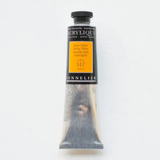 Sennelier Extra Fine Artists' Acrylic Paint, 60mL 517 Indian Yellow {1}