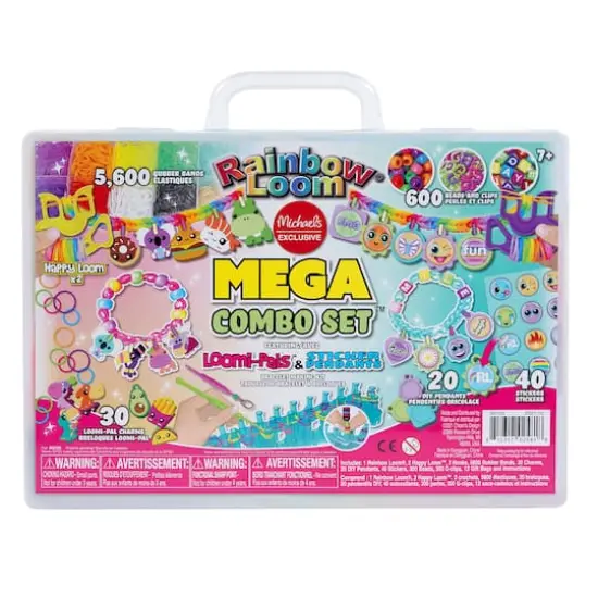 Rainbow Loom&reg; Mega Combo Set&trade; Loomi-Pals&trade; & Sticker Pendants Bracelet Making Kit {1}