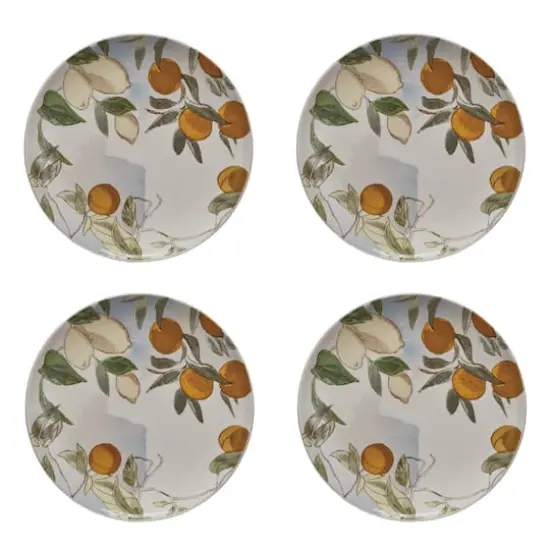 Hello Honey&reg; 13" Multicolor Citrus Orchard Stoneware Plates, 4ct. {1}
