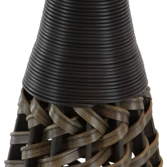 Brown Rattan Coastal Style Vase, 48" x 12" x 12" {4}