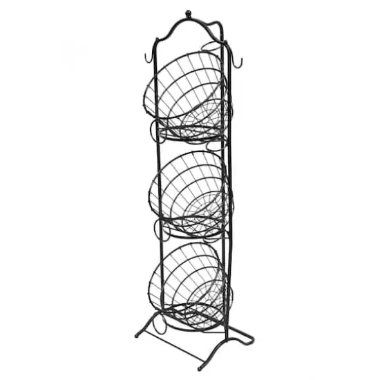 4ft. Wire 3-Tier Basket with Removable Tilted Baskets {3}