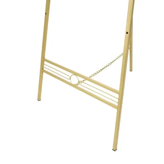 55.5" Gold Metal Geometric 3-Tier Display Easel {9}