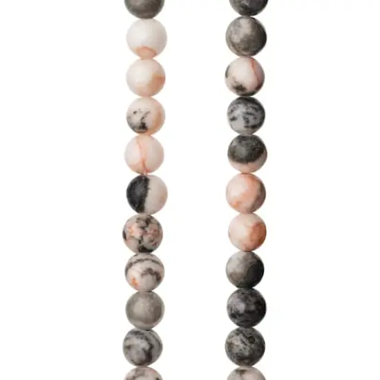 Pink & Gray Mix Agate Round Beads, 6mm by Bead Landing&trade; {1}