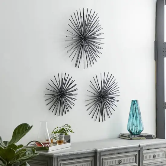 Black Metal Contemporary Wall D&eacute;cor Set, 3ct. {7}