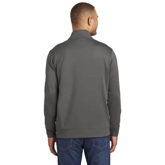 Port & Company&reg; Performance Fleece 1/4-Zip Pullover Sweatshirt Charcoal {5}