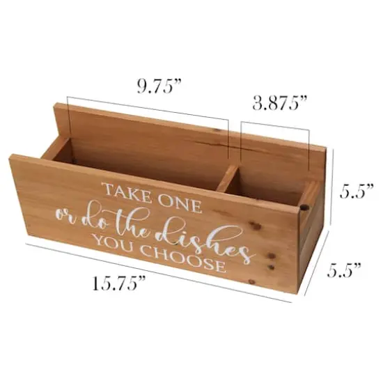 Elegant Designs 15.75" Kitchen Organizer Natural Wood {3}