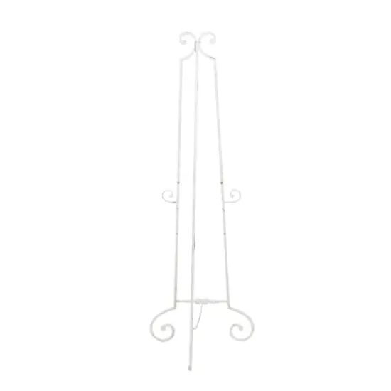 White Metal Country Cottage Easel, 61" x 20" x 27" {7}