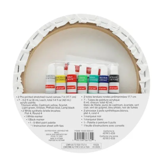 Forest Round Canvas Painting Kit by Craft Smart&reg; {7}