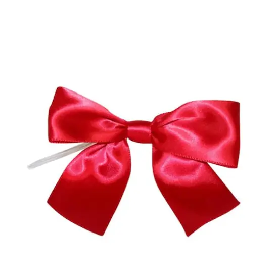 JAM Paper 4" Satin Twist Tie Bows, 50ct. Red {1}