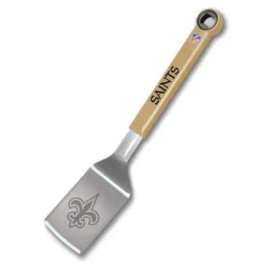 NFL Stainless Steel BBQ Spatula with Bottle Opener New Orleans Saints {1}