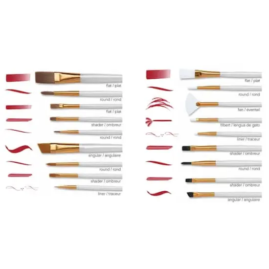 Variety Taklon Brush Super Value Pack by Craft Smart&reg; {4}