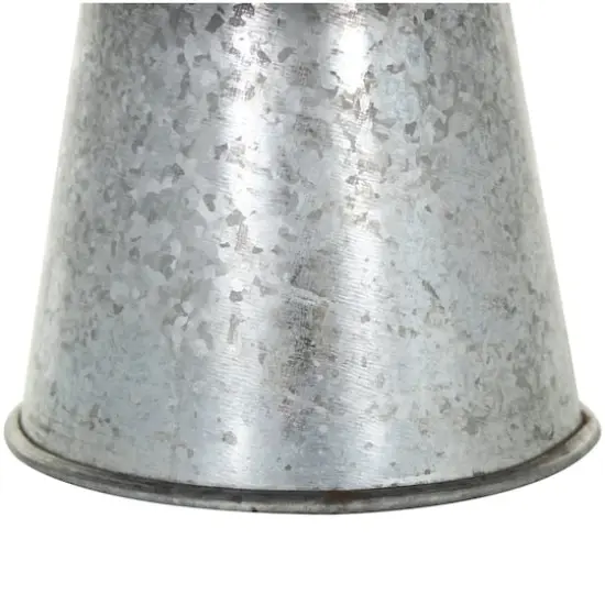 16" Gray Metal Galvanized Cake Stand {5}