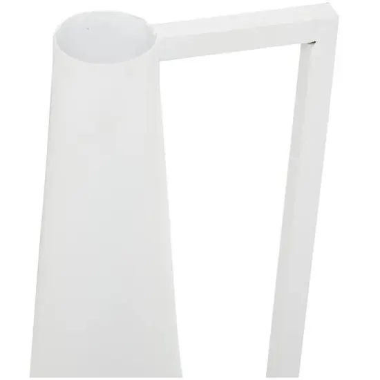 CosmoLiving by Cosmopolitan White Metal Slim Vase with Handles Set of 2 22", 17" {4}