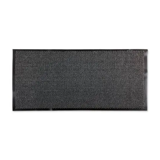 DII&reg; Gray & Black Walk Off Utility Runner Doormat, 22" x 60" {1}