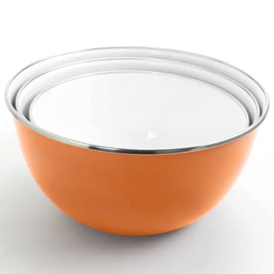 Gibson Home&reg; Plaza Cafe Coral 3-Piece Stackable Nesting Mixing Bowl Set with Lids {6}