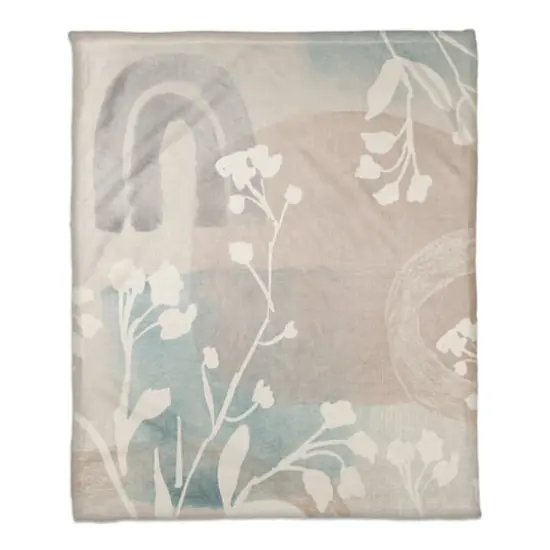 Chic Urban Abstract III 50" x 60" Coral Fleece Blanket {1}