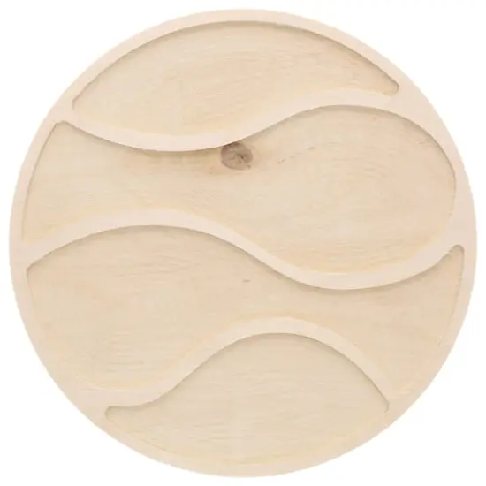 Leisure Arts&reg; 10" Circle with Wave Welled Wood Surface {1}