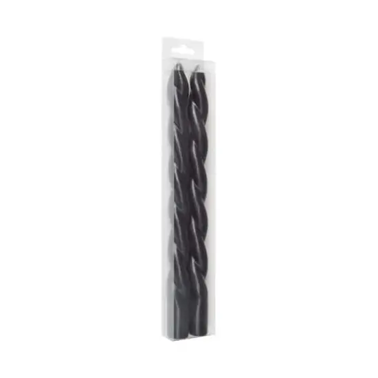 10" Unscented Twist Taper Candles, 2ct. by Ashland® Black {3}