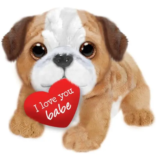 First and Main Valentine Bruno Bulldog Stuffed Animal {1}