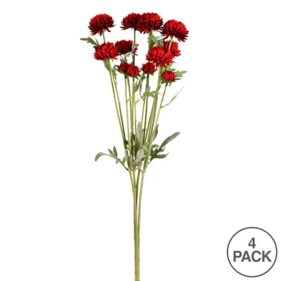 Red Daisy Spray, 4ct. {4}