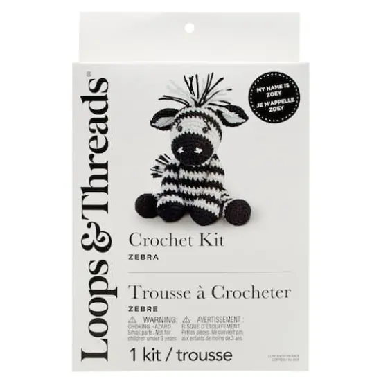 Intermediate Zebra Amigurumi Crochet Kit by Loops & Threads&reg; {4}