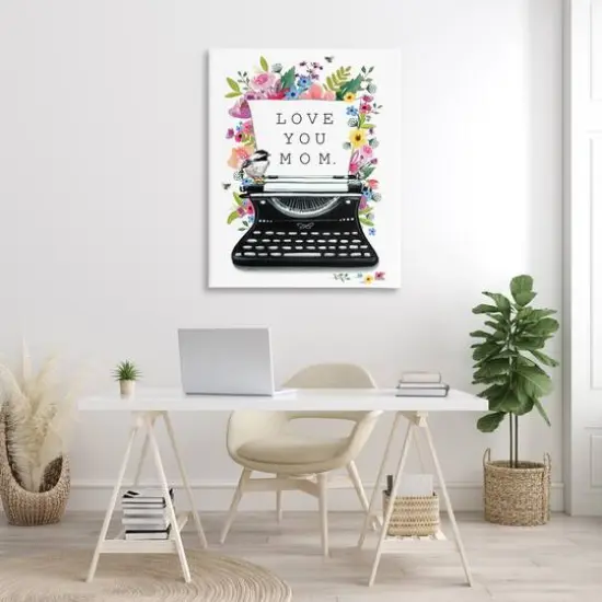 Stupell Industries Love You Mom Typewriter Canvas Wall Art {3}