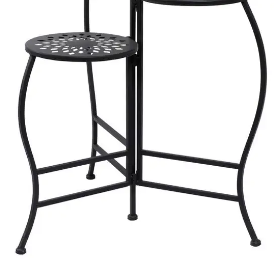 2ft. Black Metal Traditional Plantstand {8}