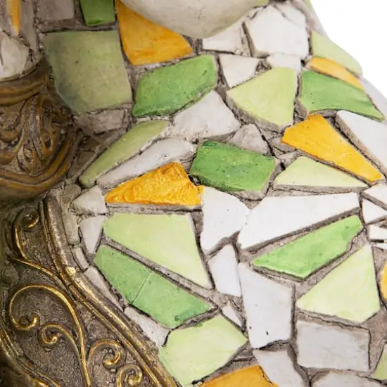 17" Resting Mosaic Buddha Outdoor Ceramic Garden Statue {6}